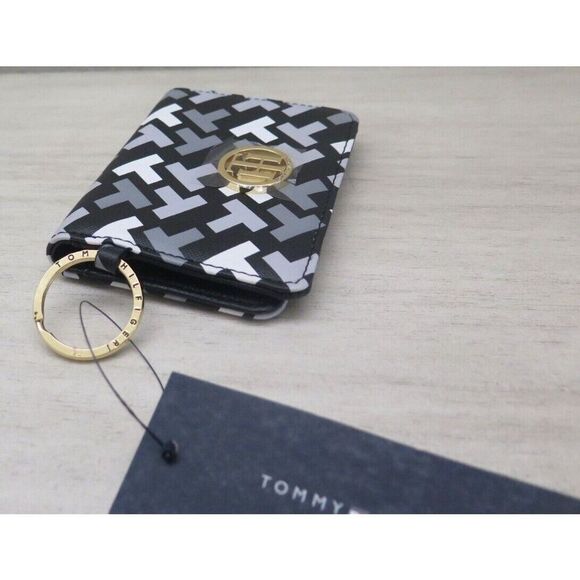 Tommy Hilfiger 69J5888 Multi Signature Logo ID/Credit Card Holder w/Keyring $68+ - Picture 3 of 6